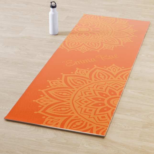Mandala Gradiente Peachy Naranja Yoga Mat (In situ)