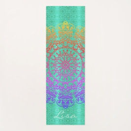 Mandala Green con nombre Yoga Mat