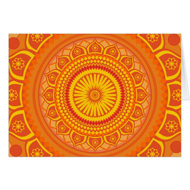 mandala india Naranja (Anverso (Horizontal))