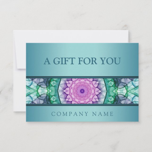 Mandala moderna verde azulada (Anverso)