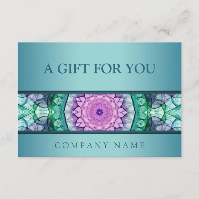 Mandala moderna verde azulada (Anverso)