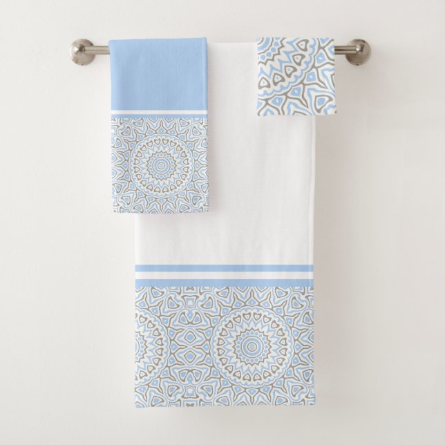 Mándala moderno azul y gris (In situ)