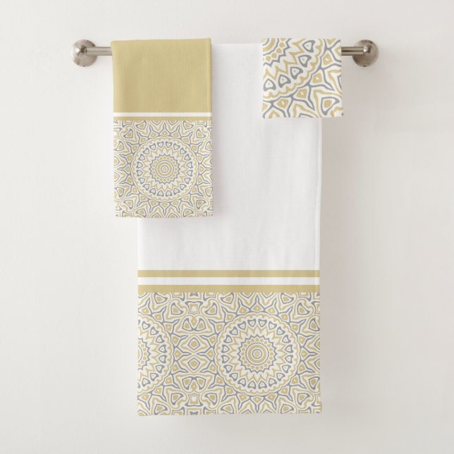 Mándala moderno dorado y gris (In situ)