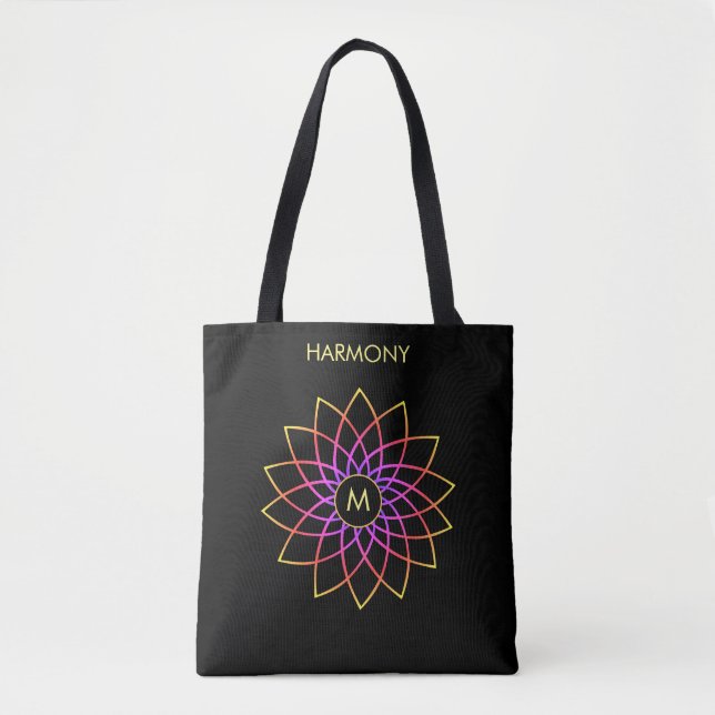 Mandala multicolor armoniosa en bolsa de tocador n (Anverso)