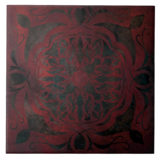 mandala negro romántico y elegante azulejos de cer
