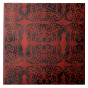 mandala negro romántico y elegante azulejos de cer