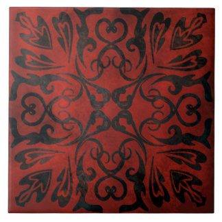 mandala negro romántico y elegante azulejos de cer