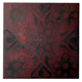 mandala negro romántico y elegante azulejos de cer