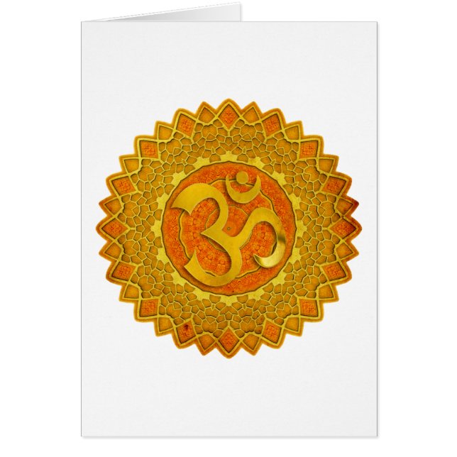 MANDALA OM - naranja | hacer su propio fondo (Frente)