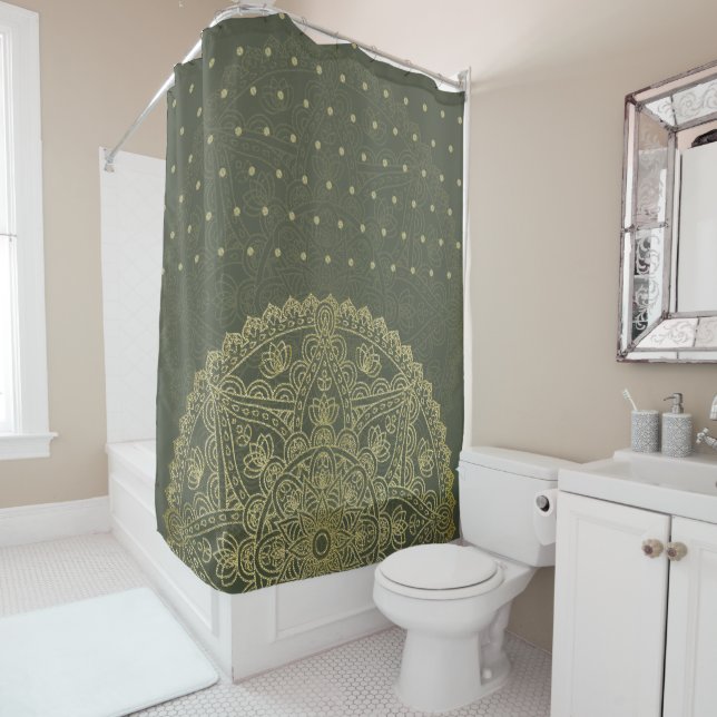 Mandala oriental - Cortina de ducha (In situ)