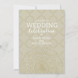 Mandala oriental - Tarjeta de invitación a la boda