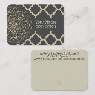 Mandala oriental - Tarjeta de visita