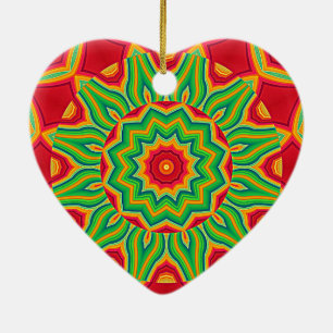 Mandala Ornamento cerámico cardíaco