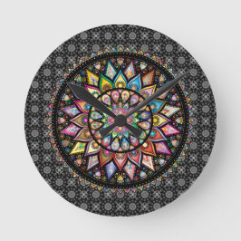 Mandala. Paz, amor, reloj de pared