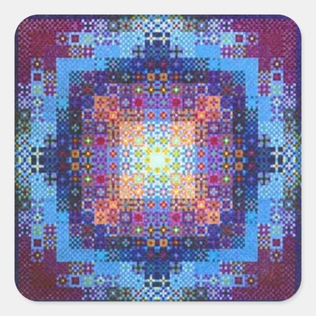 Mandala, Pegatina de Alegría y Felicidad (Anverso)