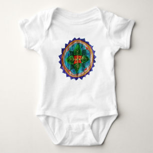 Mandala pintada a mano con gusto Baby Jersey Bodys