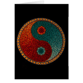 Mandala pintada a mano de Yin Yang
