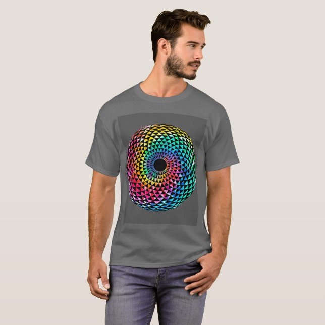 Mandala por la camiseta del tinte del arcoiris LGB (Anverso completo)