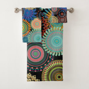 Mandala por todo sistema de la toalla de baño