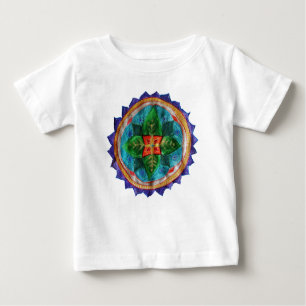Mandala positiva Bebé Bella camiseta de Jersey, bl
