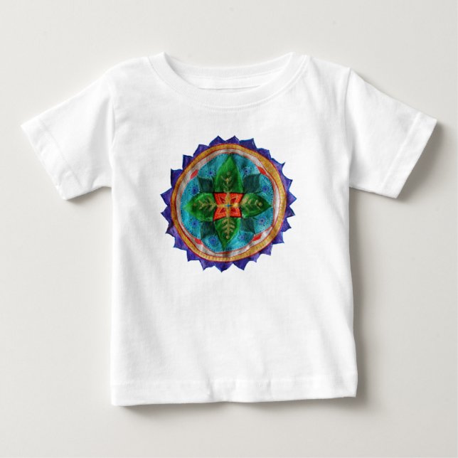 Mandala positiva Bebé Bella camiseta de Jersey, bl (Anverso)