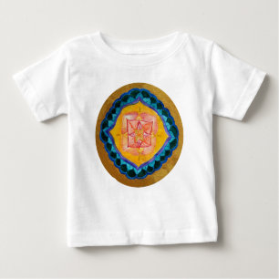Mandala positiva bebé camiseta de Jersey fina, bla