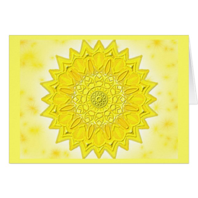 Mandala postal 05 en el amarillo (Anverso (Horizontal))