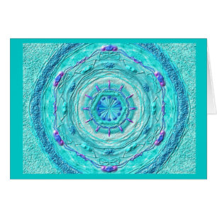 Mandala postal 08 en la turquesa