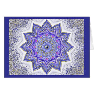 Mandala postal 09 en el azul