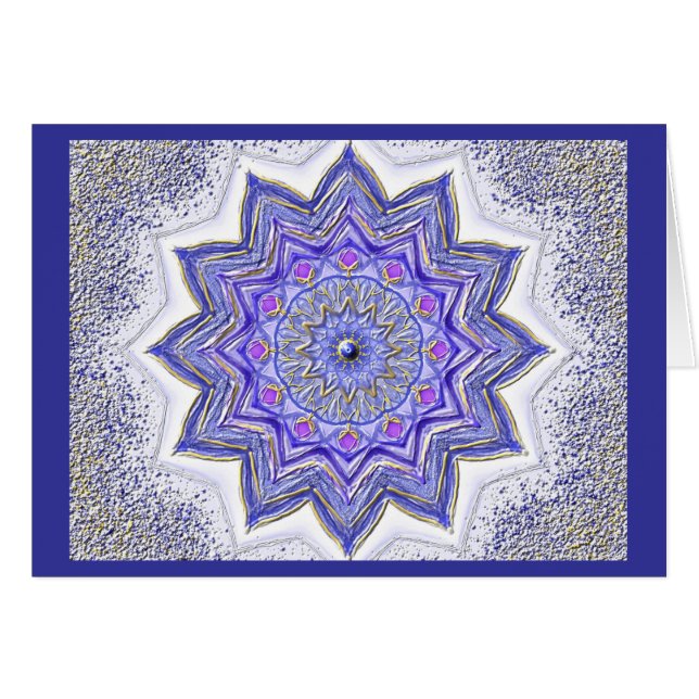 Mandala postal 09 en el azul (Anverso (Horizontal))