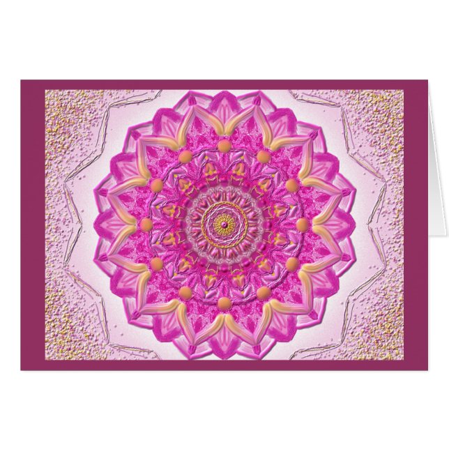 Mandala postal 12 en la Magenta (Anverso (Horizontal))