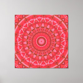 Mandalá Rojo Boho Geométrico Decoración Cálida y l