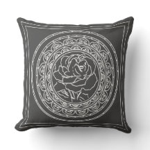 Mandala rosa blanco - almohada