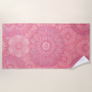 Mandala rosa Imprimir toalla de playa
