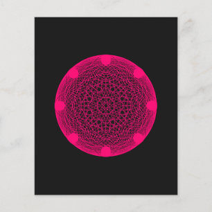 Mandala rosada neón en volante negro - Personaliza