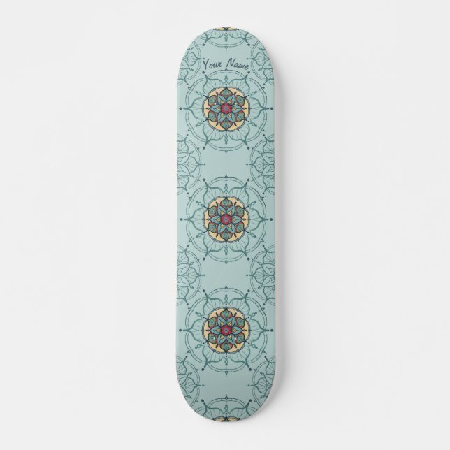 Mandala Skateboard con tu nombre (Anverso )