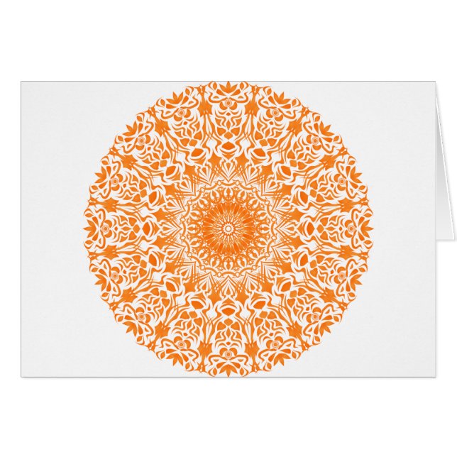 Mandalá Tribal Naranja (Anverso (Horizontal))