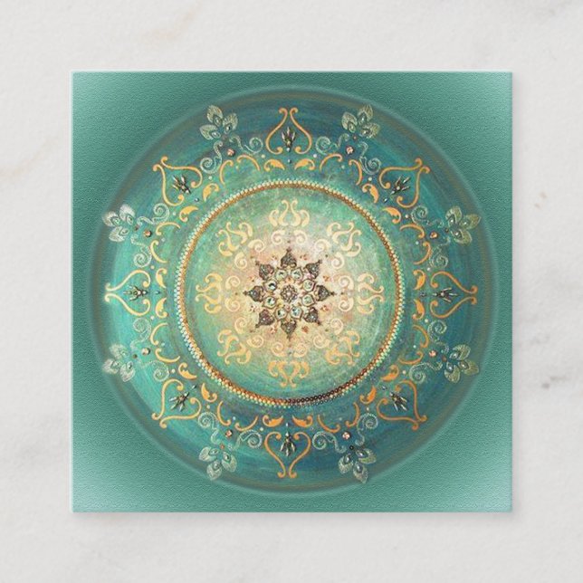 Mandala Turquesa - Tarjeta de Enclosure, Felicitac (Anverso)