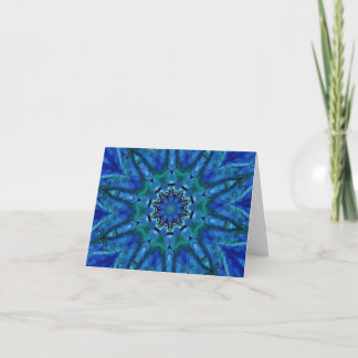 Mandala verde azul Notecards