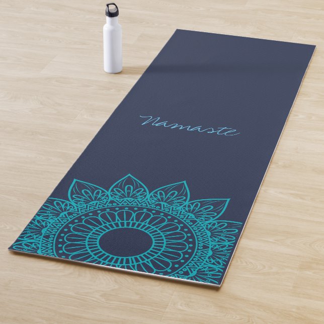 Mandala verde azulada Namaste Yoga Mat (In situ)