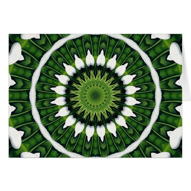 Mandala verde tropical (Anverso (Horizontal))