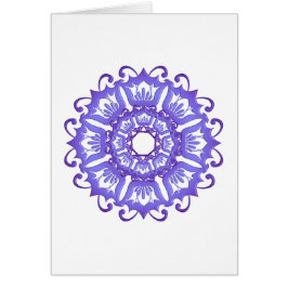 Mandala violeta floral. Saludo
