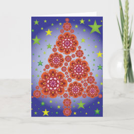 Mandalas de árbol de Navidad Estrellas color verde