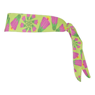 Mandalas de Flor de Campana Retro Corbata Verde Ca