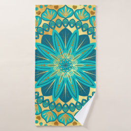 Mandalas Flor de Oro Azul