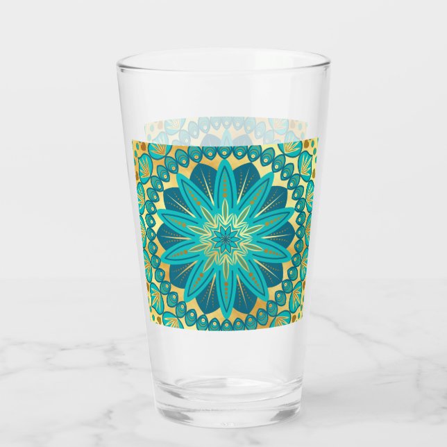 Mandalas Flor de Oro Azul (Reverso)