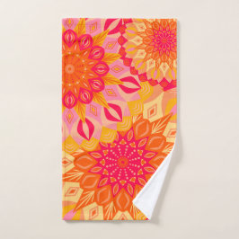 Mandalas superpuestos naranja rosa amarillo