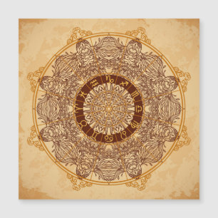 Mandalas, zodiac, círculo ornamental, vintage.