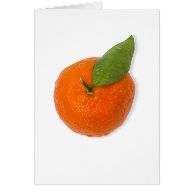 Mandarín con hoja verde (Frente)