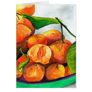 Mandarín naranja arte de la fruta acuática